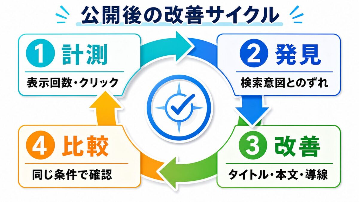 計測・発見・改善・比較を繰り返すSEO改善サイクル