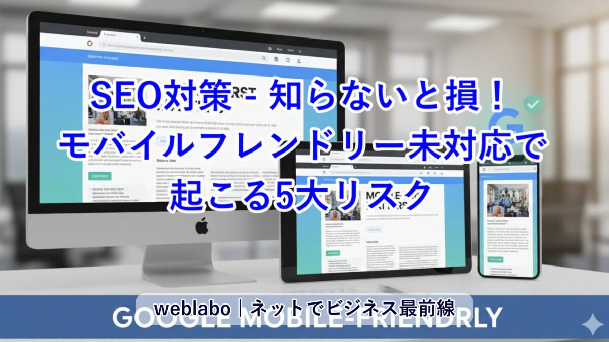 SEO対策 - 知らないと損！モバイルフレンドリー未対応で起こる5大リスク