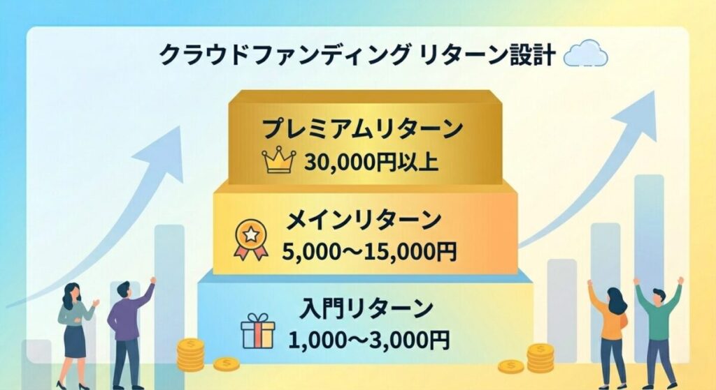 クラウドファンディングのリターン設計と3段構成のポイント