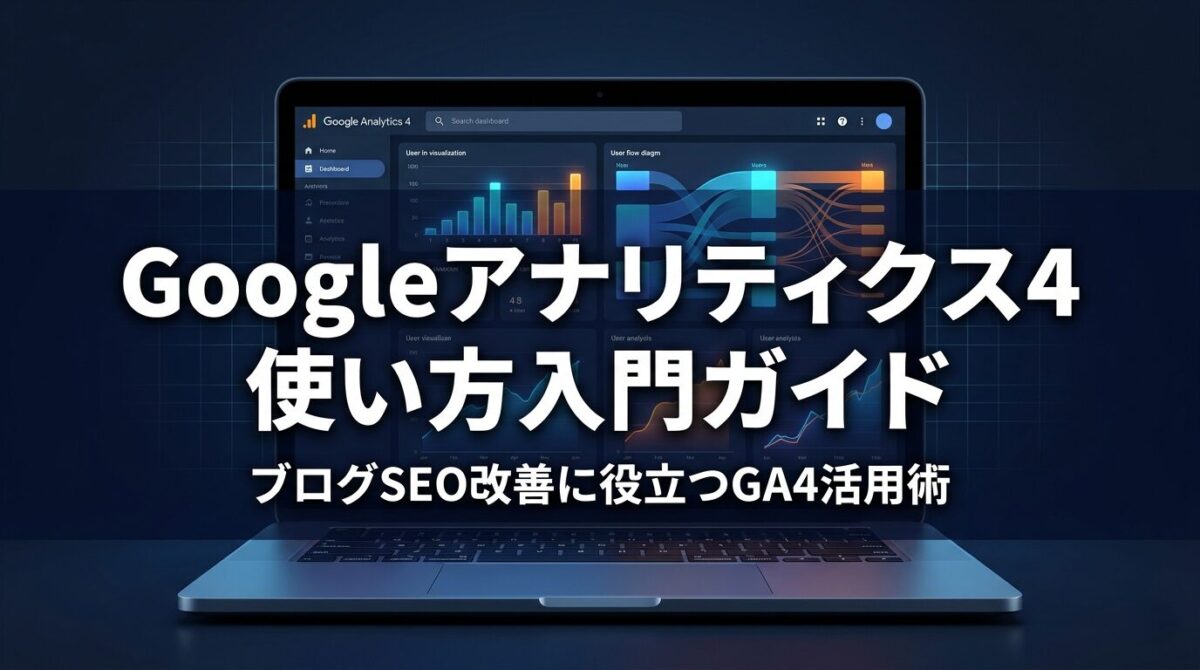 Googleアナリティクス4（GA4）の使い方と副業ブログSEO改善への活用術を解説した入門ガイド