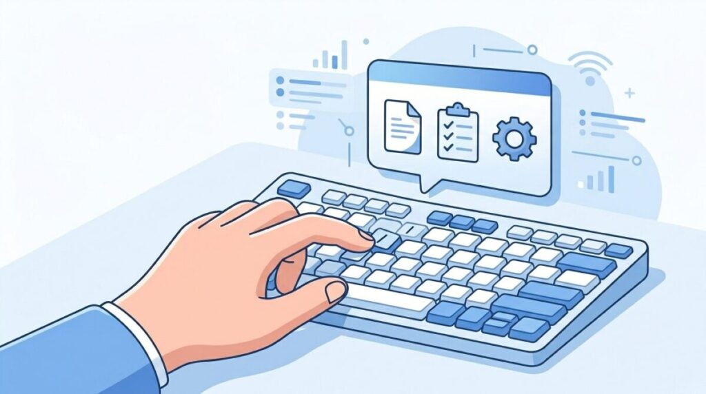 Claude Codeのスラッシュコマンドで指示を簡単に呼び出すイメージ