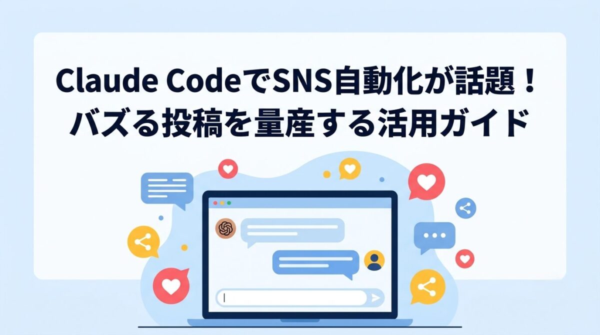 Claude CodeでSNS自動化を解説するブログ記事のアイキャッチ画像