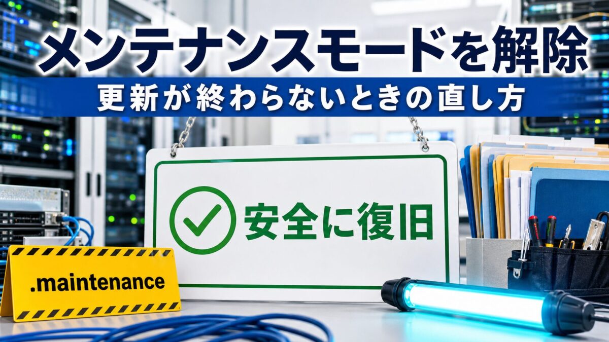 WordPressのメンテナンスモードを安全に解除する方法