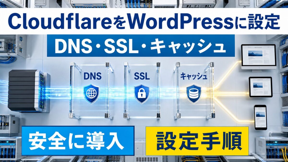 CloudflareをWordPressへ安全に設定する記事のアイキャッチ