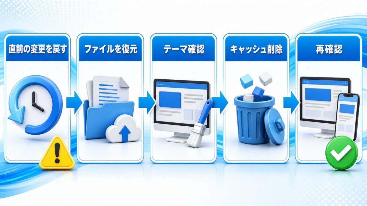 Cocoonカスタマイズで表示が崩れたときの復旧手順