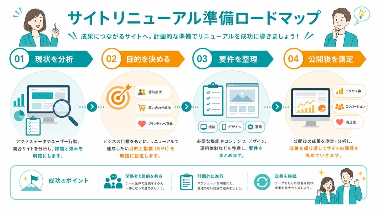 ホームページリニューアルの判断基準｜失敗しない進め方と準備
